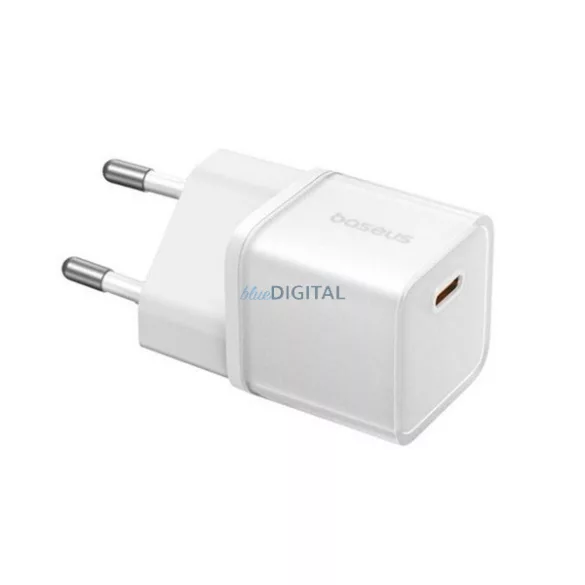 BASEUS GaN5S hálózati töltő Type-C aljzat (20W, PD gyorstöltő 3.0, GaN5S) FEHÉR