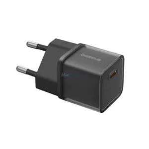 BASEUS GaN5S hálózati töltő Type-C aljzat (20W, PD gyorstöltő 3.0, GaN5S) FEKETE