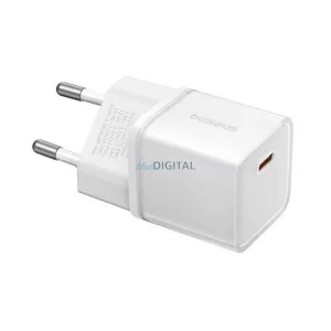 BASEUS GaN5S hálózati töltő Type-C aljzat (30W, PD gyorstöltő 3.0, GaN5S) FEHÉR