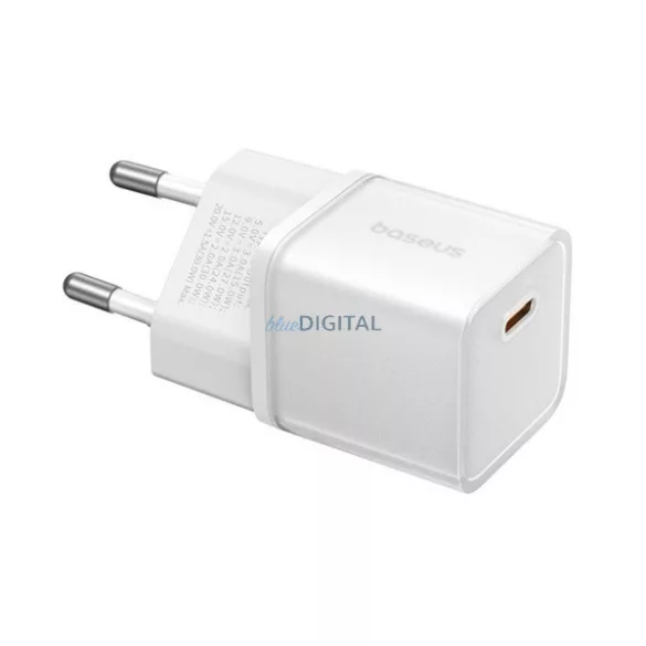 BASEUS GaN5S hálózati töltő Type-C aljzat (30W, PD gyorstöltő 3.0, GaN5S) FEHÉR
