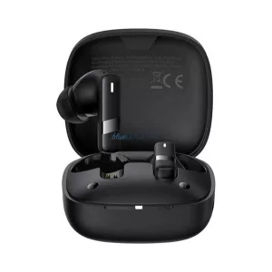 BASEUS BOWIE E20 bluetooth fülhallgató SZTEREO (v5.3, TWS, mikrofon, zajszűrő, IPX5 + töltőtok) FEKETE