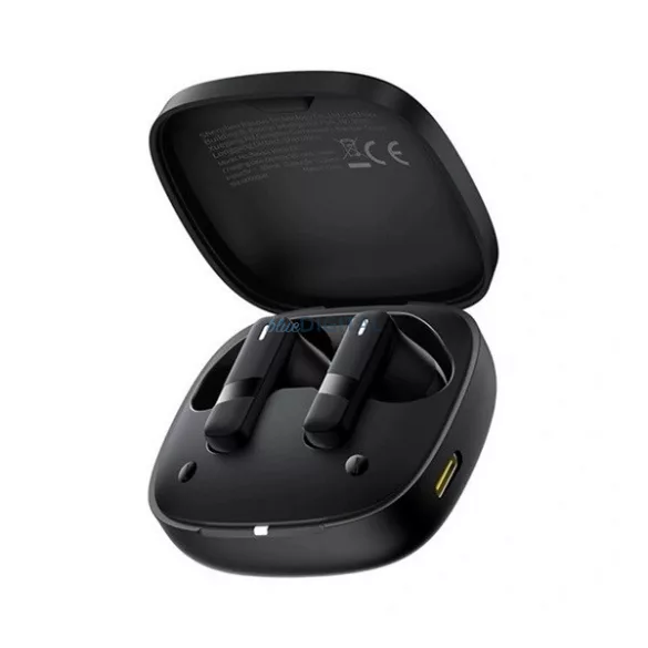 BASEUS BOWIE E20 bluetooth fülhallgató SZTEREO (v5.3, TWS, mikrofon, zajszűrő, IPX5 + töltőtok) FEKETE
