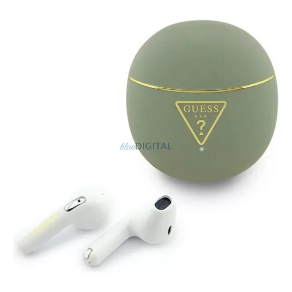 GUESS GOLD LINE TRIANGLE bluetooth fülhallgató SZTEREO (v6.0, TWS, mikrofon, IPX5 vízálló + töltőtok) KHAKI