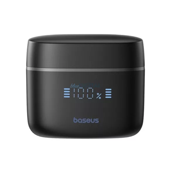 BASEUS BOWIE E30 bluetooth fülhallgató SZTEREO (v5.3, TWS, mikrofon, zajszűrő, IPX5, LED kijelző + töltőtok) FEKETE