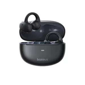 BASEUS BOWIE MC1 bluetooth fülhallgató SZTEREO (v5.4, TWS, zajszűrő, fülre akasztható, IP57 + töltőtok) FEKETE