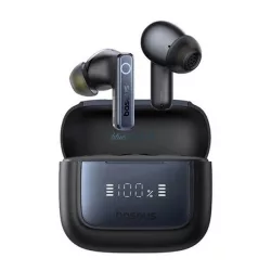   BASEUS BOWIE 35 bluetooth fülhallgató SZTEREO (v5.3, TWS, mikrofon, aktív zajszűrő, IPX5, LED kijelző + töltőtok) FEKETE