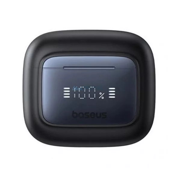 BASEUS BOWIE 35 bluetooth fülhallgató SZTEREO (v5.3, TWS, mikrofon, aktív zajszűrő, IPX5, LED kijelző + töltőtok) FEKETE