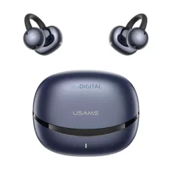   USAMS R3 ECHO bluetooth fülhallgató SZTEREO (v6.0, TWS, fülre akasztható, zajszűrő, mikrofon + töltőtok) SÖTÉTKÉK