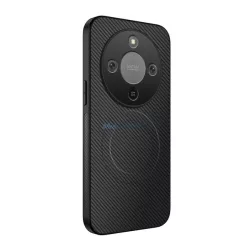   Szilikon telefonvédő (műanyag hátlap, karbon minta, mágneses) FEKETE Honor Magic 8 Lite