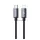 USAMS U91 adatkábel (Type-C - lightning, 30W, PD gyorstöltő, 100cm) SÖTÉTSZÜRKE Apple iPhone 5, iPhone 6 4.7, iPhone SE (2016)