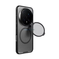   NILLKIN CAMSHIELD PROP MAGNETIC szilikon telefonvédő (ütésállóság, kameravédő, kitámasztó, csíkos) ÁTLÁTSZÓ/FEKETE Honor Magic 8 Pro