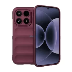   Szilikon telefonvédő (ütésállóság, kameravédő, 3D) BORDÓ Xiaomi 17