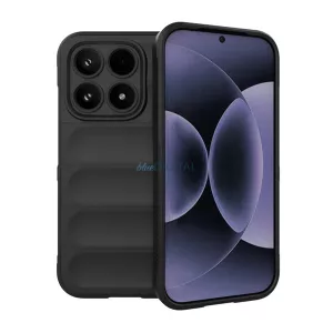Szilikon telefonvédő (ütésállóság, kameravédő, 3D) FEKETE Xiaomi 17