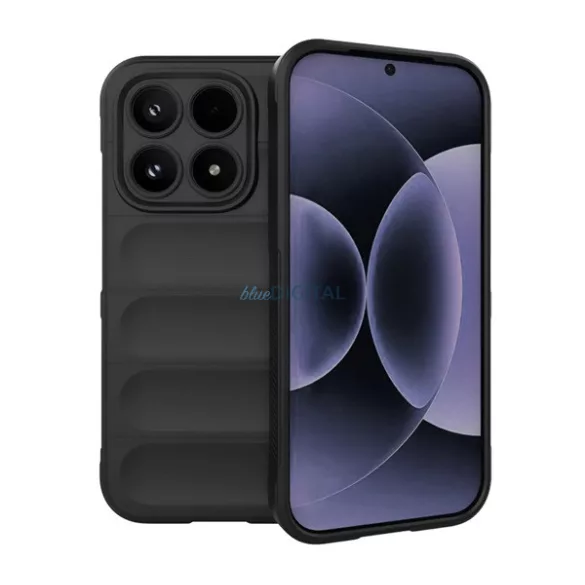 Szilikon telefonvédő (ütésállóság, kameravédő, 3D) FEKETE Xiaomi 17