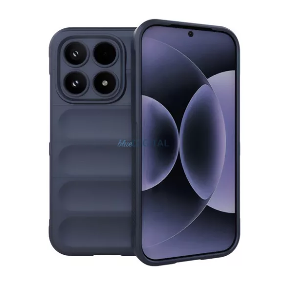 Szilikon telefonvédő (ütésállóság, kameravédő, 3D) SÖTÉTKÉK Xiaomi 17