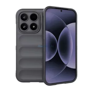 Szilikon telefonvédő (ütésállóság, kameravédő, 3D) SÖTÉTSZÜRKE Xiaomi 17