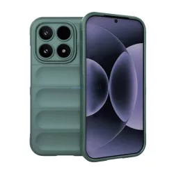   Szilikon telefonvédő (ütésállóság, kameravédő, 3D) SÖTÉTZÖLD Xiaomi 17