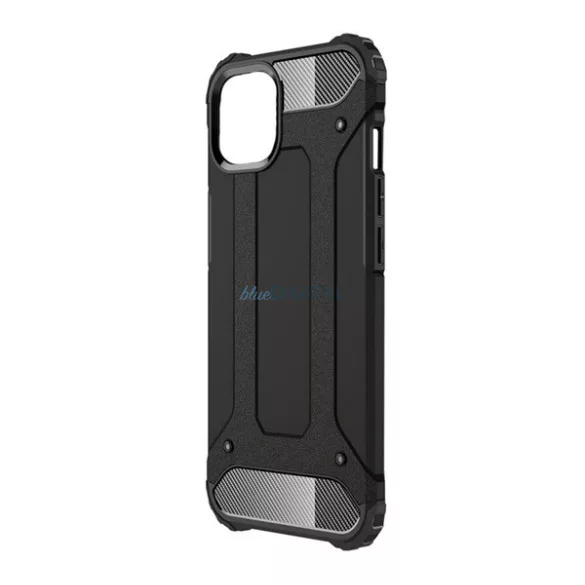 Defender szilikon telefonvédő (ütésállóság, légpárnás sarok, fémhatás) FEKETE Samsung Galaxy A37 5G (SM-A376)