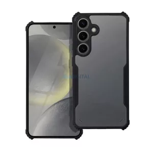 Szilikon telefonvédő (ütésállóság, légpárnás sarok, akril hátlap, kameravédő) FEKETE Samsung Galaxy A37 5G (SM-A376)
