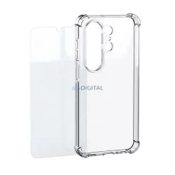  Designed for SAMSUNG műanyag telefonvédő (ütésállóság, légpárnás sarok + képernyővédő üveg) ÁTLÁTSZÓ Samsung  S26 Ultra