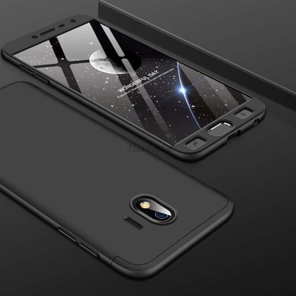 Samsung J400F Galaxy J4 (2018) hátlap - GKK 360 Full Protection 3in1 - fekete