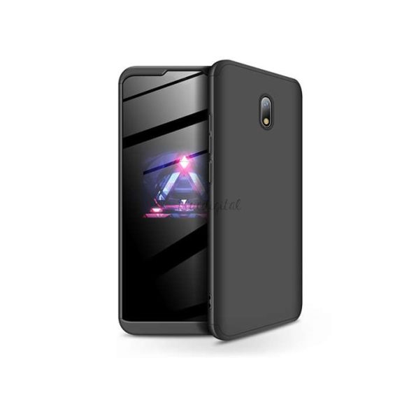 Xiaomi Redmi 8A hátlap - GKK 360 Full Protection 3in1 - fekete