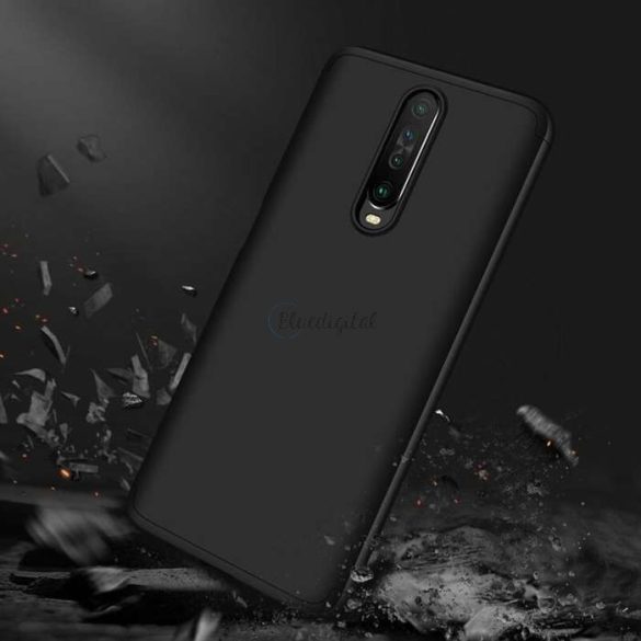 Xiaomi Poco X2 hátlap - GKK 360 Full Protection 3in1 - fekete