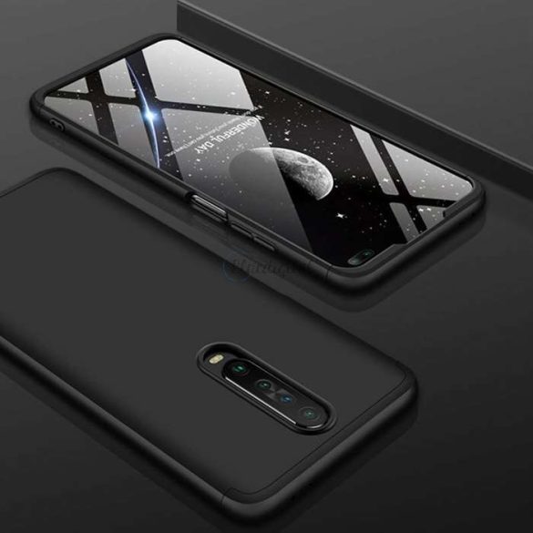 Xiaomi Poco X2 hátlap - GKK 360 Full Protection 3in1 - fekete