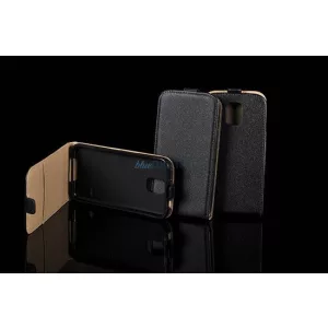 Huawei G610 fekete szilikon keretes vékony flip tok