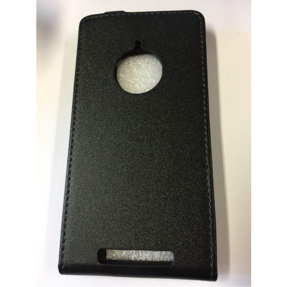 Nokia Lumia 830 fekete szilikon keretes vékony flip tok