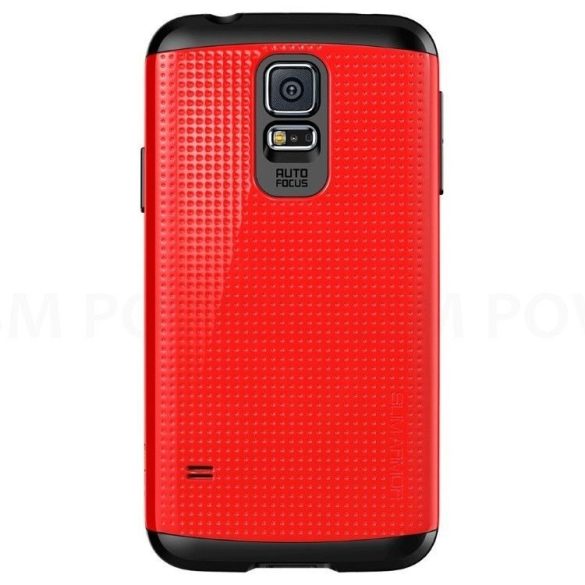 Samsung G900F Galaxy S5 Piros Armor Pöttyös Kemény Hátlap Tok