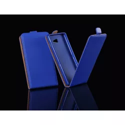   Samsung G850 Galaxy Alpha kék szilikon keretes vékony flip tok