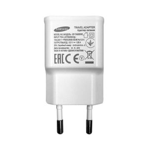 Univerzális hálózati töltőfej, 1xUSB csatlakozó, gyári, fehér, 8W/1.5A, Samsung EP-TA50EWE