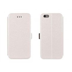 Microsoft Lumia 430 fehér szilikon keretes könyvtok