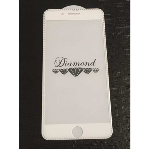 Diamond iPhone 7 Plus / 8 Plus (5,5") fehér-ezüst 3D előlapi üvegfólia