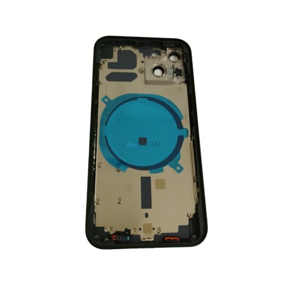 iPhone 13 (6.1") készülék hátlap, kamera lencsével / sim tálcával, akkufedél, zöld, AAA+ minőségű