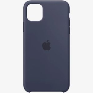 Apple iPhone XS Max (6,5") gyári sötétkék szilikon tok