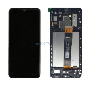 Samsung Galaxy A32 5G LCD + érintőpanel kerettel, fekete, SM-A326