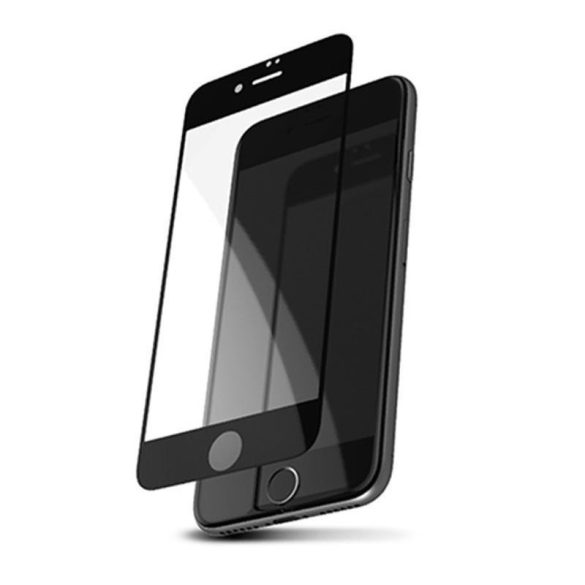 iPhone 6 6S (4,7") fekete hajlított 9D előlapi üvegfólia