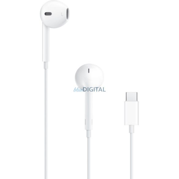 Apple Earpods stereo headset Type-C csatlakozóval, hangerőszabályzós, fehér, csomagolt (MTJY3ZM/A)