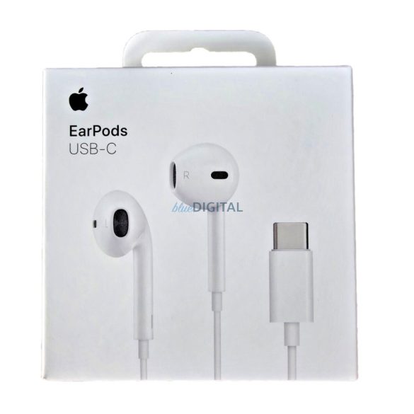 Apple Earpods stereo headset Type-C csatlakozóval, hangerőszabályzós, fehér, csomagolt (MTJY3ZM/A)