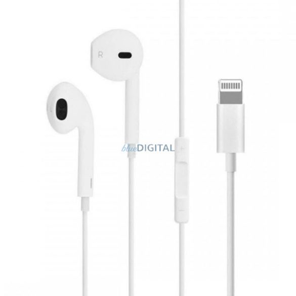 Apple Earpods stereo headset iPhone 8pin csatlakozóval, hangerőszabályzós, fehér, csomagolt (MWTY3ZM/A)