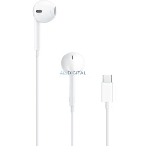 Apple Earpods stereo headset Type-C csatlakozóval, hangerőszabályzós, fehér, csomagolt (MYQY3ZM/A)