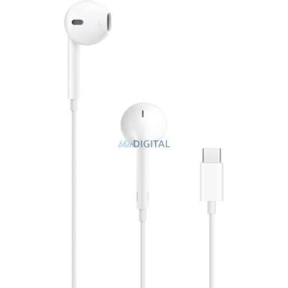 Apple Earpods stereo headset Type-C csatlakozóval, hangerőszabályzós, fehér, csomagolt (MYQY3ZM/A)