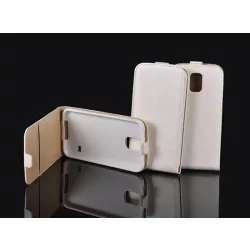   Samsung G355 Galaxy Core 2 fehér szilikon keretes vékony flip tok