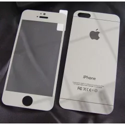   iPhone 6 6S Plus (5,5") ezüst színű elő + hátlapi üvegfólia logós