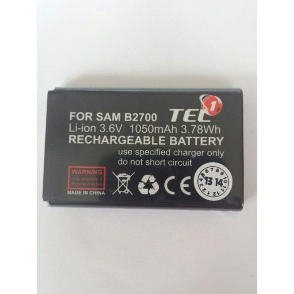 Samsung B2700 AB663450BE utángyártott akkumulátor 1050mAh