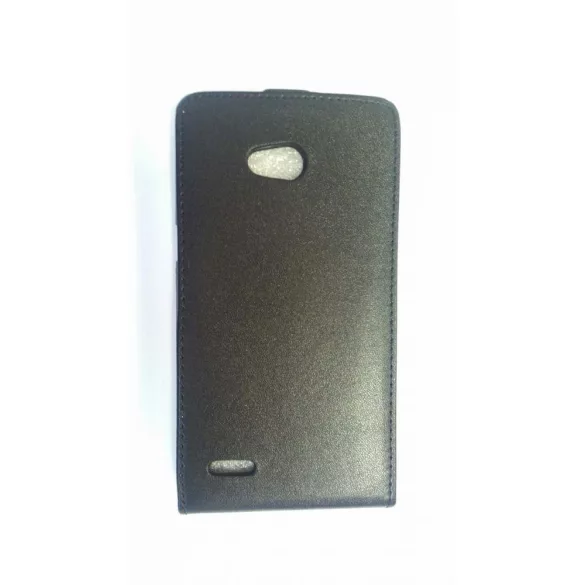 LG L80 D373 fekete szilikon keretes vékony flip tok
