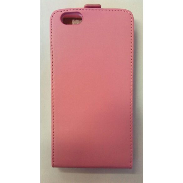 iPhone 6 6S Plus (5,5") rózsaszín szilikon keretes vékony flip tok