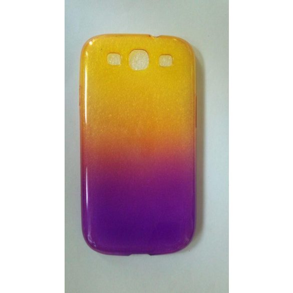 Samsung I9300 I9301 I9305 Galaxy S3/S3 Neo/S3 LTE sárga és lila színű 0.3mm vékony szilikon tok